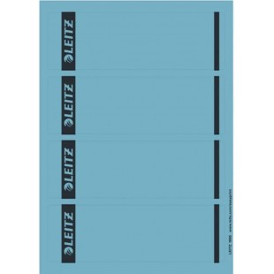 Leitz etiquettes Imprimables PC pour Classeurs a  Levier Couverture Papier, Large, Court, Bleu, 61,5 x 192 mm, Papier, 16852035,