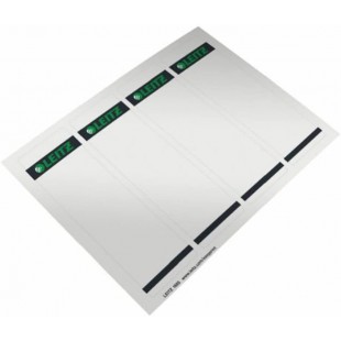 Leitz etiquettes Imprimables PC pour Classeurs a  Levier Couverture Papier, Large, Court, Gris, 61,5 x 192 mm, Papier, 16 852 08