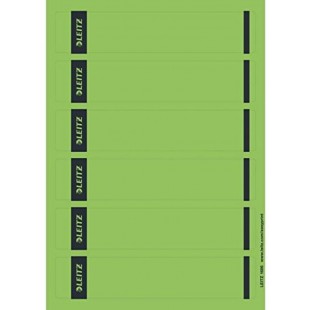 Leitz etiquettes Imprimables PC pour Classeurs a  Levier Couverture Papier, etroit, Court, Vert, 39 x 192 mm, Papier, 16862055, 