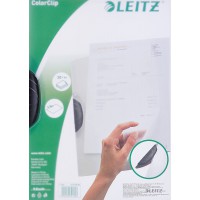Leitz 41750195 - Dossiers CLASSIQUE PP clip plastique rigide DIN A4 capacite 30 feuilles couleur clip noir