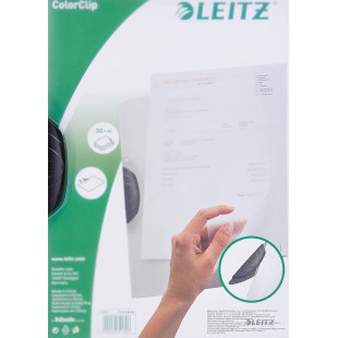 Leitz 41750195 - Dossiers CLASSIQUE PP clip plastique rigide DIN A4 capacite 30 feuilles couleur clip noir