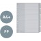 Leitz Intercalaires A4 5 Touches Vierges, Systeme d'Onglets Interchangeables, Gris, Plastique Ultra-Resistant, 12710085