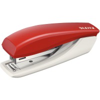 Leitz Mini Agrafeuse de Bureau, Capacite 10 Feuilles, Rouge, Boitier Ergonomique, Gamme NeXXt, 55170025