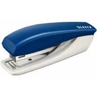 Leitz Mini Agrafeuse de Bureau, Capacite 10 Feuilles, Bleu, Boitier Ergonomique, Gamme NeXXt, 55170035