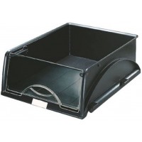 Lot de 4 : Leitz - Sorty - Corbeille a courrier en polystyrene - 100% recyclable - A4 - Noir - 