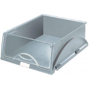Lot de 4 : Leitz 52310085 Corbeille a courrier A4 maxi Gris
