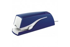 Leitz Agrafeuse electrique de Bureau Flat Clinch, Capacite 20 Feuilles, Bleu, Alimentation electrique, Agrafes Incluses, Gamme N