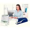 Leitz Agrafeuse electrique de Bureau Flat Clinch, Capacite 20 Feuilles, Bleu, Alimentation electrique, Agrafes Incluses, Gamme N