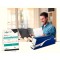 Leitz Agrafeuse electrique de Bureau Flat Clinch, Capacite 20 Feuilles, Bleu, Alimentation electrique, Agrafes Incluses, Gamme N