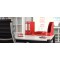 Leitz Agrafeuse de Bureau Flat Clinch, Capacite 30 Feuilles, Rouge, Boitier Metallique Ergonomique, Agrafes Incluses, Gamme NeXX