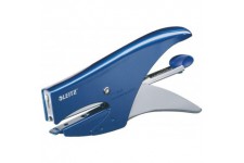 Leitz Pince Agrafeuse, Capacite 15 Feuilles, Bleu, Boitier Metallique Ergonomique, Chargement par l'Arriere, Agrafes Incluses P1