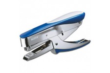 Leitz Pince Agrafeuse, Capacite 30 Feuilles, Bleu, Boitier Metallique Ergonomique Avec Softgrip, Chargement par le Haut, Utilisa