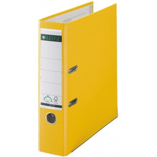 Lot de 20 : Leitz - 10105015 - Classeur a levier en carton - Format A4 - 600 feuilles - Etiquette 190 mm - Jaune