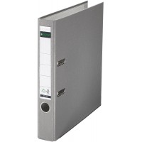 Lot de 20 : Leitz 10155085 Classeur a Levier en Plastique 180Â° pour A4 avec Dos etroit et Encoches - Gris