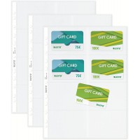 Leitz, Pochettes Transparentes pour Cartes de Visite - A4, Matiere Lisse Transparente, Polypropylene 105 Microns, Lo