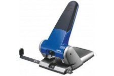 Leitz Perforatrice Gros Travaux & Sans Effort, Capacite 65 Feuilles, Bleu, Metal, Reglette de Guidage avec Reperes, Heavy Duty, 