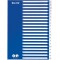 Leitz Intercalaires A4 Touches A-Z, Bleu & Blanc, Onglets Renforces en Plastique Resistant avec Table des Matieres, 12536001