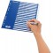 Leitz Intercalaires A4 Touches A-Z, Bleu & Blanc, Onglets Renforces en Plastique Resistant avec Table des Matieres, 12536001
