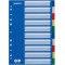 Leitz Intercalaires A4 10 Touches, Multicolore, Onglets Renforces en Plastique Resistant avec Table des Matieres, 12566000