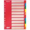 Leitz Intercalaires A4 10 Touches, Rouge/Multicolore, Strong Carton Recycle, 10 Onglets avec Table des Matieres, 43876000