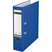 Lot de 20 : Leitz Classeur a Levier, Couverture Plastique, A4, Dos 8,0cm, Bleu Fonce, Mecanisme 180Â°, 10105068