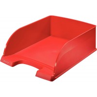 Leitz Corbeille a  Courrier A4, Jumbo, Rouge, Plus, 52330025