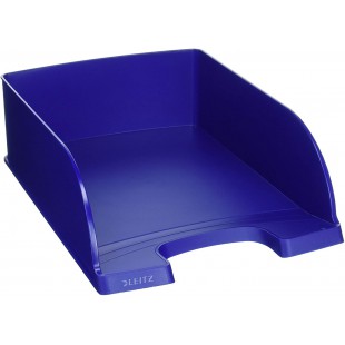 Leitz Corbeille a Courrier A4, Jumbo, Bleu, Plus, 52330035 Hauteur 103 mm