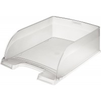 Leitz Corbeille a Courrier A4, Jumbo, Transparent, Plus, 52330003