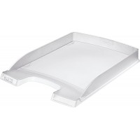 Leitz Corbeille a  Courrier A4, Slim, Transparent, Plus, 52370003