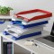 Leitz Corbeille a  Courrier A4, Slim, Transparent, Plus, 52370003