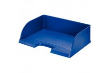 Lot de 4 : Leitz Corbeille a Courrier A4 Format Paysage, Jumbo, Bleu, Gamme Plus, 52190035 103 mm