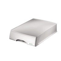 Leitz Corbeille a  Courrier A4 avec Tiroir, Gris, Plus, 52100085