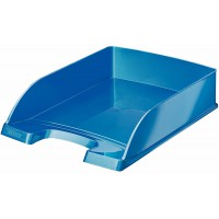 Leitz Corbeille a  Courrier A4, Bleu Metallise, WOW, 52263036