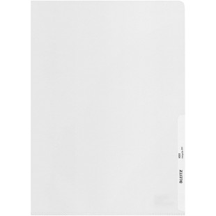 Leitz A4 Pochettes-Coin, Lot de 100, Plastique Atoxique, Surface Mate Gaufree, epaisseur 140 Microns, 100% Recyclable, ecologiqu
