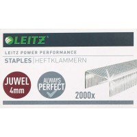 Leitz Agrafes Juwel 4 mm, Galvanise, Boite de 2000 Agrafes, 56400000