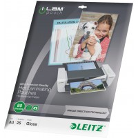 LEITZ 74860000 - Bolsas de plastificacion con tecnologa­a UDT A3 303x426 mm (caja 25) 80 micras