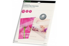 Leitz 74890000 Pochettes de plastification, Materiau epais de 125 Microns (Transparent, Brillant, A3) - Pack de 25