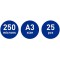 Leitz 74910000 Pochettes de plastification, Materiau epais de 250 Microns (Transparent, Brillant, A3) - Pack de 25