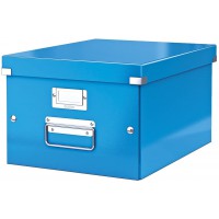 Leitz Wow Click & Store 60440036 Boite de Rangement A4 Taille Moyenne Bleu