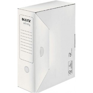 Lot de 10 : Leitz Infinity Boite a Archive, A4, Boite Transfert, Carton Ondule Sans Acide, Capacite 800 Feuilles, Blanc, 6089000