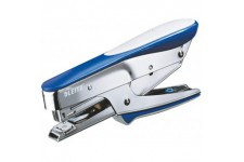 Leitz Pince Agrafeuse, Capacite 15 Feuilles, Bleu, Boitier Metallique Ergonomique Avec Softgrip, Chargement par le Haut, Utilisa