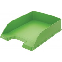 Lot de 5 : Leitz, Corbeille a courrier Plus, Polystyrene, 100% recyclable, A4, 600 feuilles, Vert clair, 52270250