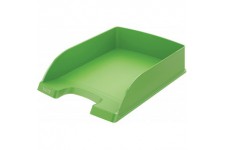 Lot de 5 : Leitz, Corbeille a courrier Plus, Polystyrene, 100% recyclable, A4, 600 feuilles, Vert clair, 52270250