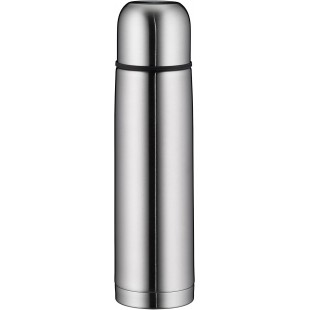 Isotherm Eco 5457.205.075 Bouteille Isotherme, en Acier Inoxydable, Mat, 750 ML, avec gobelet, a ,Bouchon a  vis, 12 Heures pour