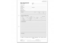 RNK 1309 - Construction tagesbericht, 3 x 40 feuilles par bloc, autocopiant, DIN A4