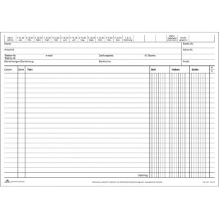 RNK 115350 onglets kontokorrent a5q Blanc