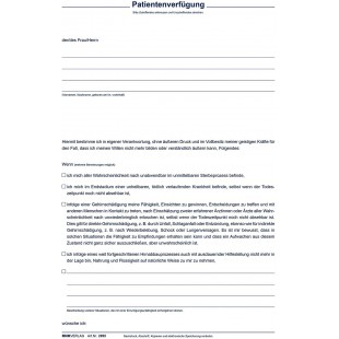 RNK 2895 Patient's Will Documents C5 avec Registration Form pour Germany's Central Register de Lasting Powers de Att