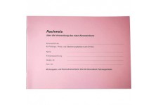 RNK 3117 - Preuve pour agrafeuse Plaque d'immatriculation rouge, 16 pages, DIN A5