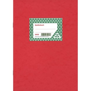 RNK 3416 Colonne livre Ligne avec 16 colonnes, 60 pages, format A4, rouge/gris