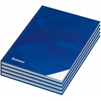 Pack de 4 Carnet/kladde Carreaux "Business Bleu avec couverture rigide DIN A5, 96 pages cahier journal, ecriture livre
